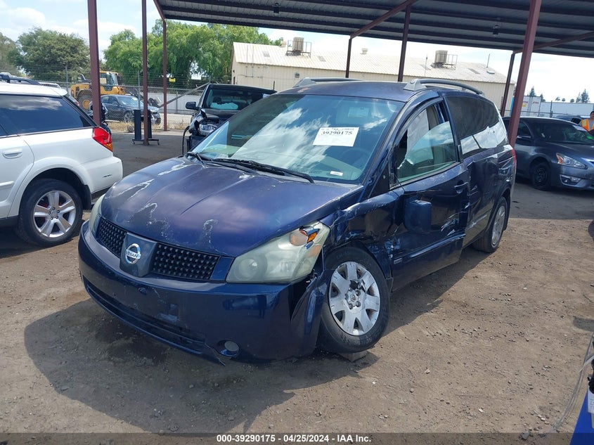 2006 Nissan Quest 3.5 S VIN: 5N1BV28U96N110632 Lot: 39290175