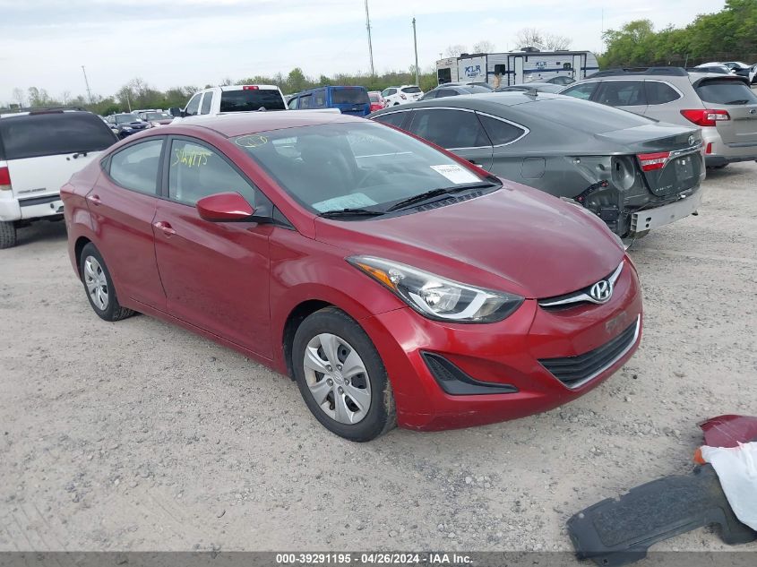 2016 HYUNDAI ELANTRA SE - 5NPDH4AE7GH706701