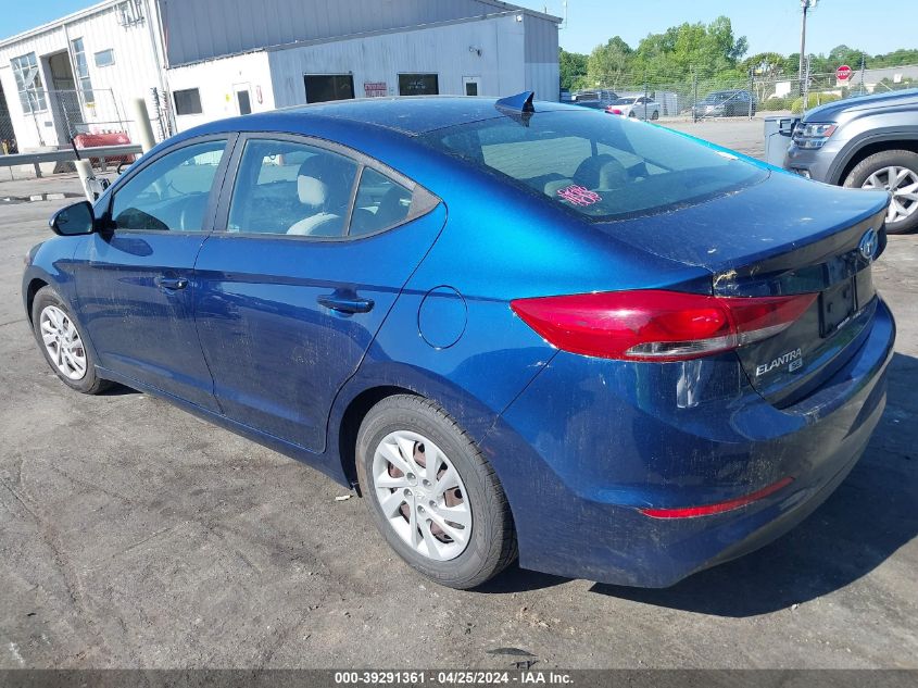 2017 HYUNDAI ELANTRA SE - 5NPD74LFXHH211158