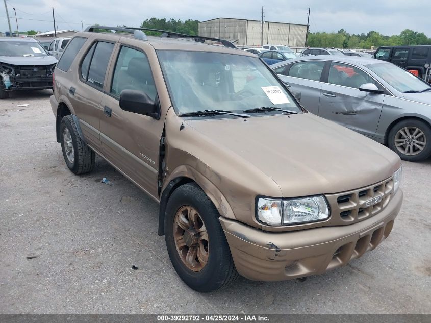 2001 Isuzu Rodeo Ls 3.2L V6/Lse 3.2L V6/S 3.2L V6 VIN: 4S2CK58W814311817 Lot: 39292792