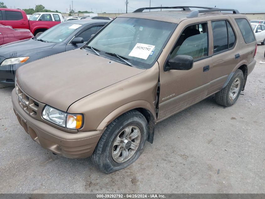 2001 Isuzu Rodeo Ls 3.2L V6/Lse 3.2L V6/S 3.2L V6 VIN: 4S2CK58W814311817 Lot: 39292792