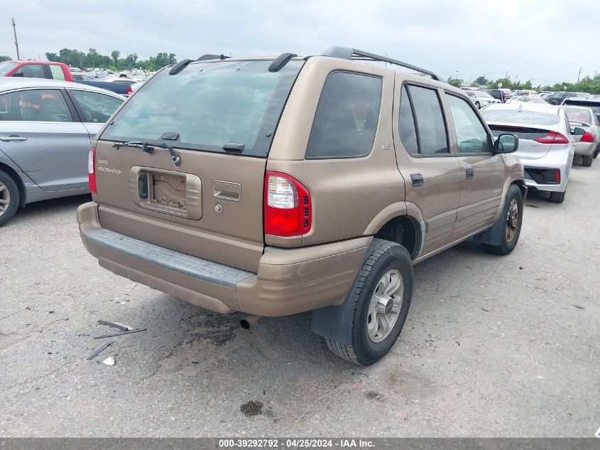 2001 Isuzu Rodeo Ls 3.2L V6/Lse 3.2L V6/S 3.2L V6 VIN: 4S2CK58W814311817 Lot: 39292792