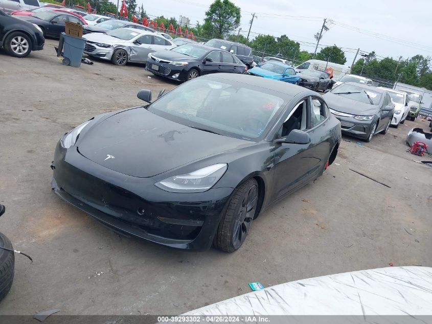 2022 Tesla Model 3 Performance Dual Motor All-Wheel Drive VIN: 5YJ3E1EC8NF340187 Lot: 39293302