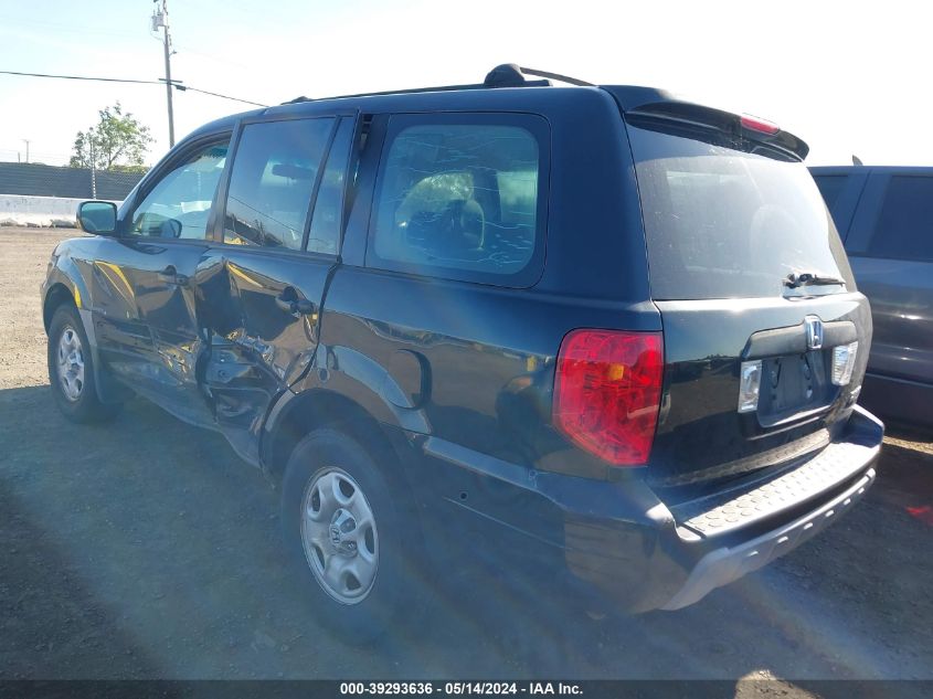 2004 Honda Pilot Lx VIN: 2HKYF18134H509139 Lot: 39293636