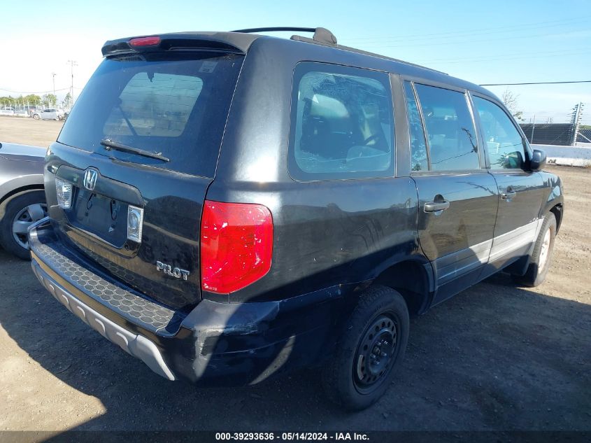 2004 Honda Pilot Lx VIN: 2HKYF18134H509139 Lot: 39293636