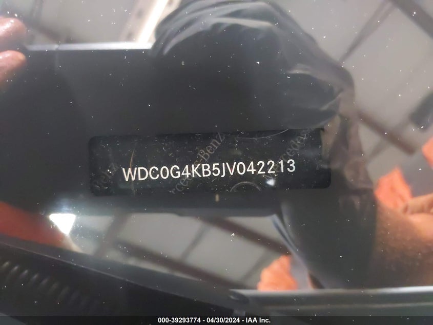 2018 MERCEDES-BENZ GLC 300 VIN: WDC0G4KB5JV042213