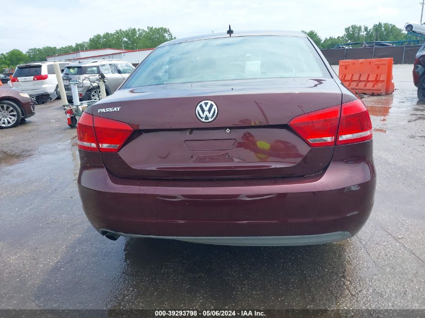 2012 Volkswagen Passat 2.5L S VIN: 1VWAP7A34CC073406 Lot: 39293798