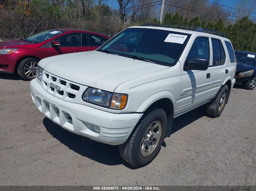 2002 Isuzu Rodeo Ls 3.2L/Lse 3.2L V6/S/S 3.2L V6 VIN: 4S2DM58W724315938 Lot: 39294070