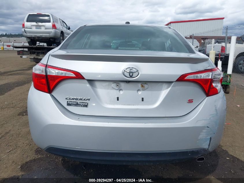 2014 Toyota Corolla S Premium VIN: 2T1BURHE0EC123957 Lot: 39294297