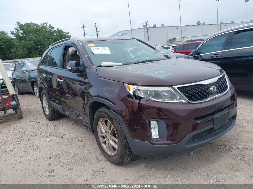 2015 Kia Sorento Lx VIN: 5XYKT3A63FG622762 Lot: 39294346