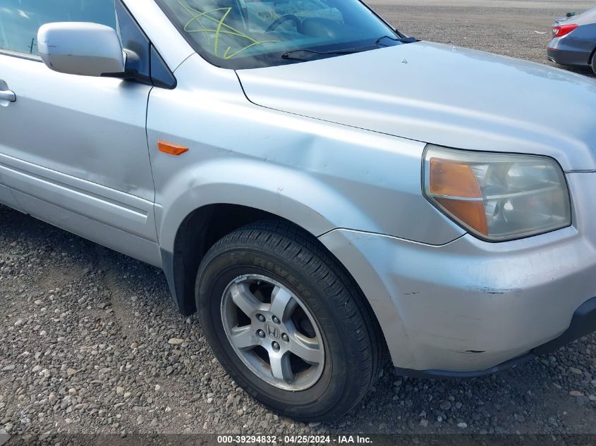 2007 Honda Pilot Ex-L VIN: 2HKYF18527H508796 Lot: 39294832