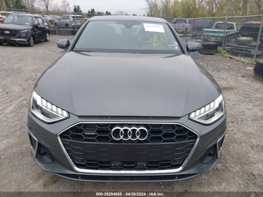 WAUEAAF49NN012836 Audi A4 PREMIUM PLUS 45 TFSI S LINE QUATTRO S TRONIC 12