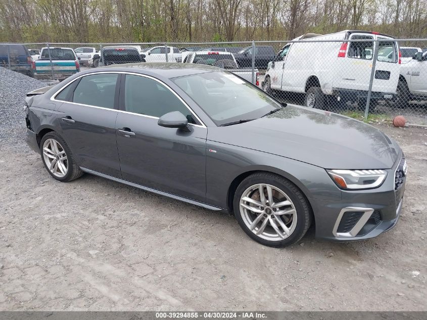 WAUEAAF49NN012836 Audi A4 PREMIUM PLUS 45 TFSI S LINE QUATTRO S TRONIC