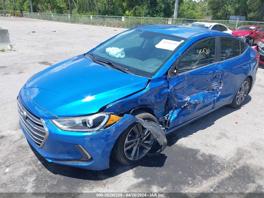 VIN KMHD84LF9JU599696 2018 HYUNDAI ELANTRA LIMITED
