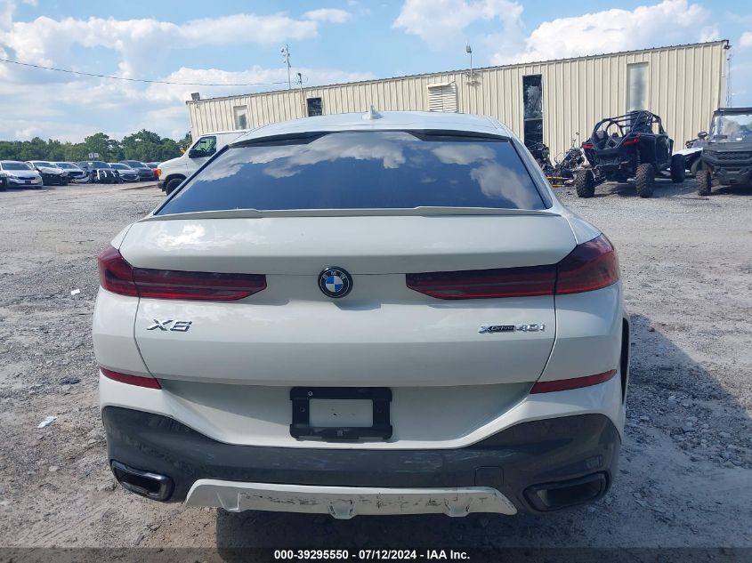 2023 BMW X6 xDrive40I VIN: 5UXCY6C06P9N88950 Lot: 39295550