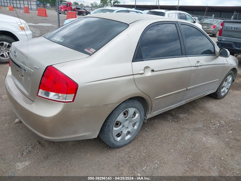 2007 Kia Spectra Ex VIN: KNAFE121575381457 Lot: 39296143