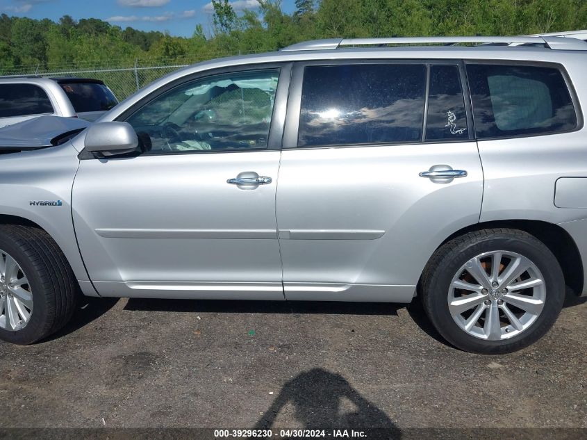 2009 Toyota Highlander Hybrid Limited VIN: JTEEW44A592028629 Lot: 39296230