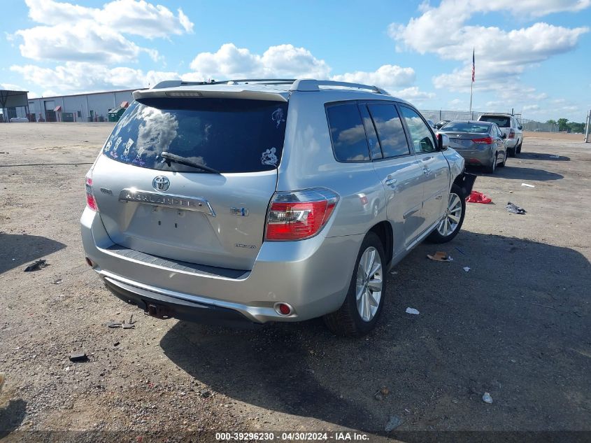 2009 Toyota Highlander Hybrid Limited VIN: JTEEW44A592028629 Lot: 39296230