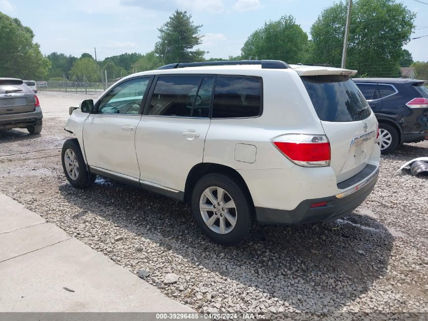 2012 Toyota Highlander Base V6 VIN: 5TDZK3EH9CS082071 Lot: 39296485