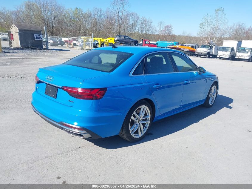 WAUEAAF48NN011189 | 2022 AUDI A4