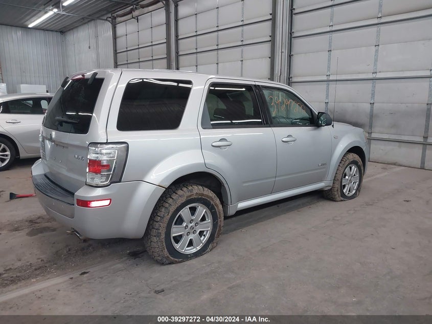 2008 Mercury Mariner V6 VIN: 4M2CU91118KJ48262 Lot: 39297272