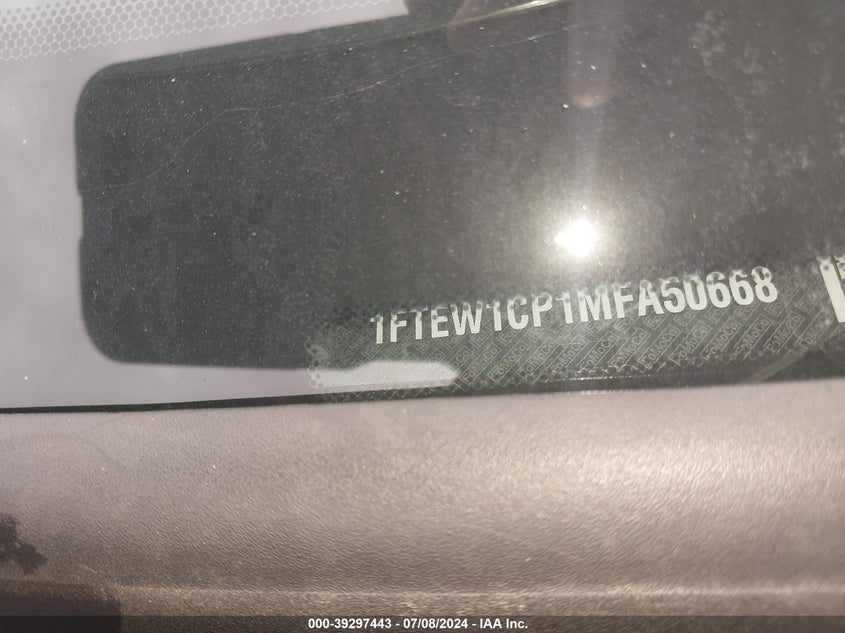 VIN 1FTEW1CP1MFA50668 2021 FORD F-150 XL