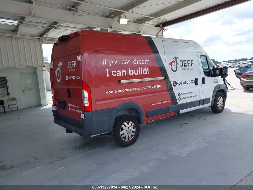 2018 Ram Promaster 2500 High Roof 159 Wb VIN: 3C6TRVDG6JE156843 Lot: 39297814