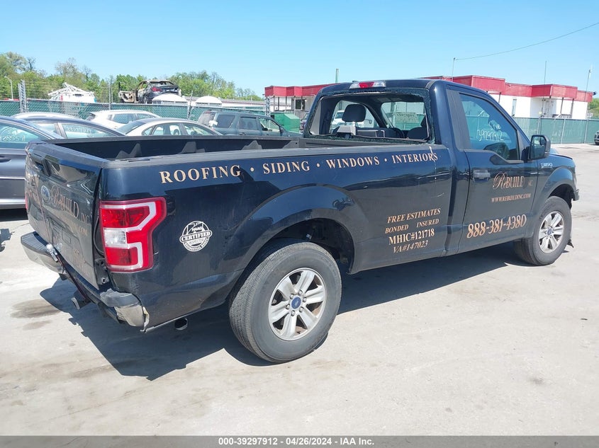 VIN 1FTMF1CB4JKG00187 2018 FORD F-150 XL