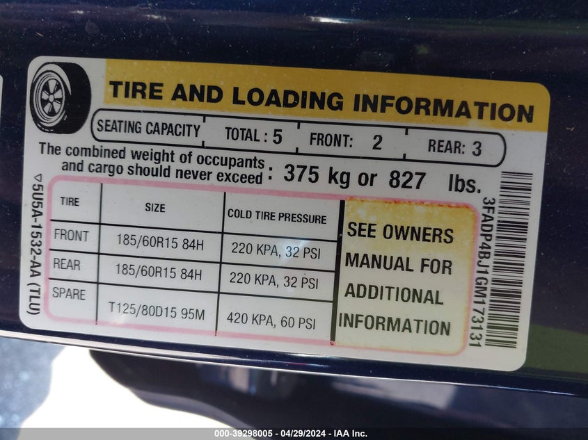 2016 FORD FIESTA SE - 3FADP4BJ1GM173131