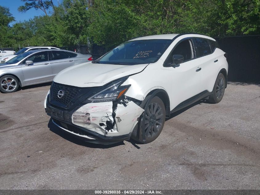 2023 Nissan Murano Sv Fwd VIN: 5N1AZ2BJ1PC126934 Lot: 39298035