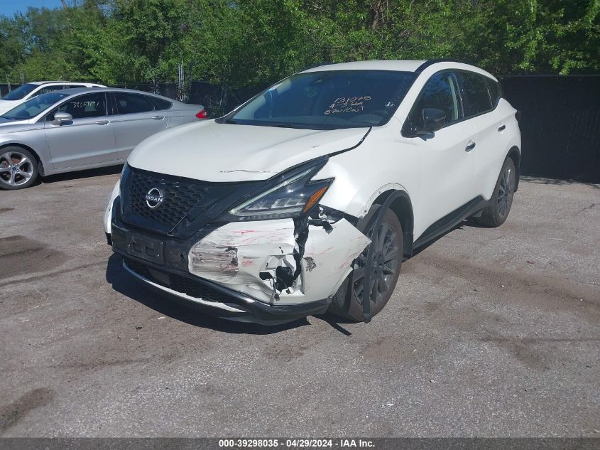 2023 Nissan Murano Sv Fwd VIN: 5N1AZ2BJ1PC126934 Lot: 39298035