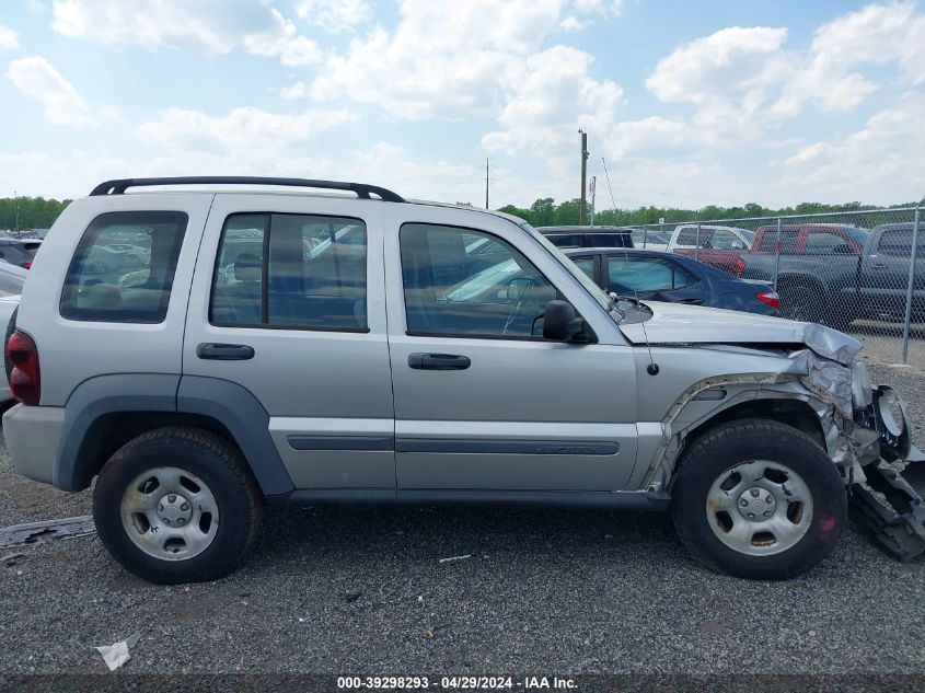 2006 Jeep Liberty Sport VIN: 1J4GL48KX6W133402 Lot: 39298293