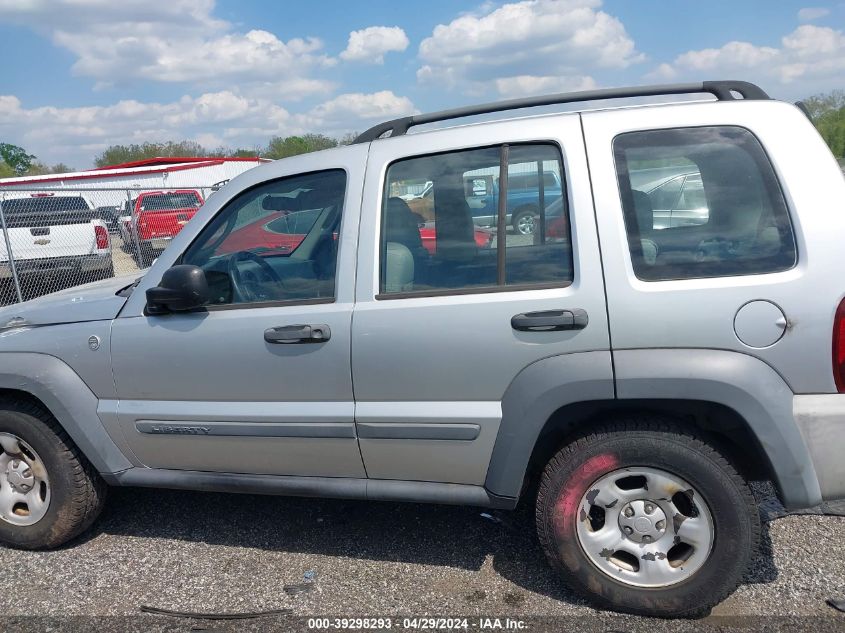 2006 Jeep Liberty Sport VIN: 1J4GL48KX6W133402 Lot: 39298293