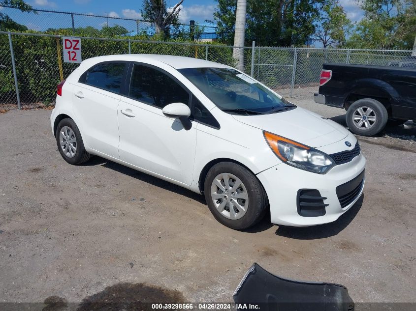 2016 Kia Rio Lx VIN: KNADM5A38G6625679 Lot: 39298566