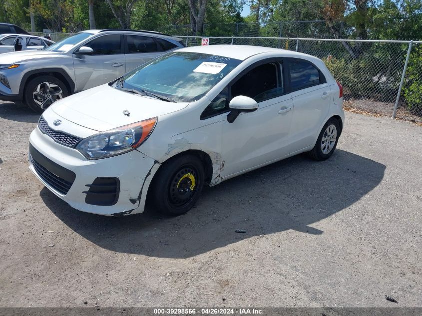 2016 Kia Rio Lx VIN: KNADM5A38G6625679 Lot: 39298566