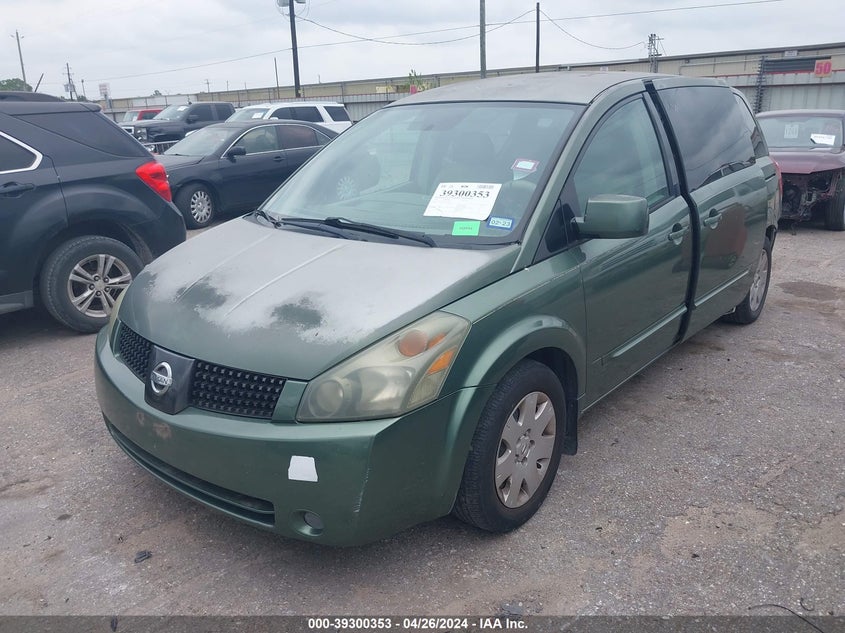 2004 Nissan Quest 3.5 S VIN: 5N1BV28U24N303928 Lot: 39300353