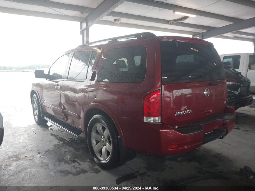 2008 Nissan Armada Le VIN: 5N1BA08D58N608085 Lot: 39300534