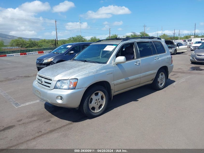 2005 Toyota Highlander Limited V6/V6 VIN: JTEDP21A950068218 Lot: 39300911