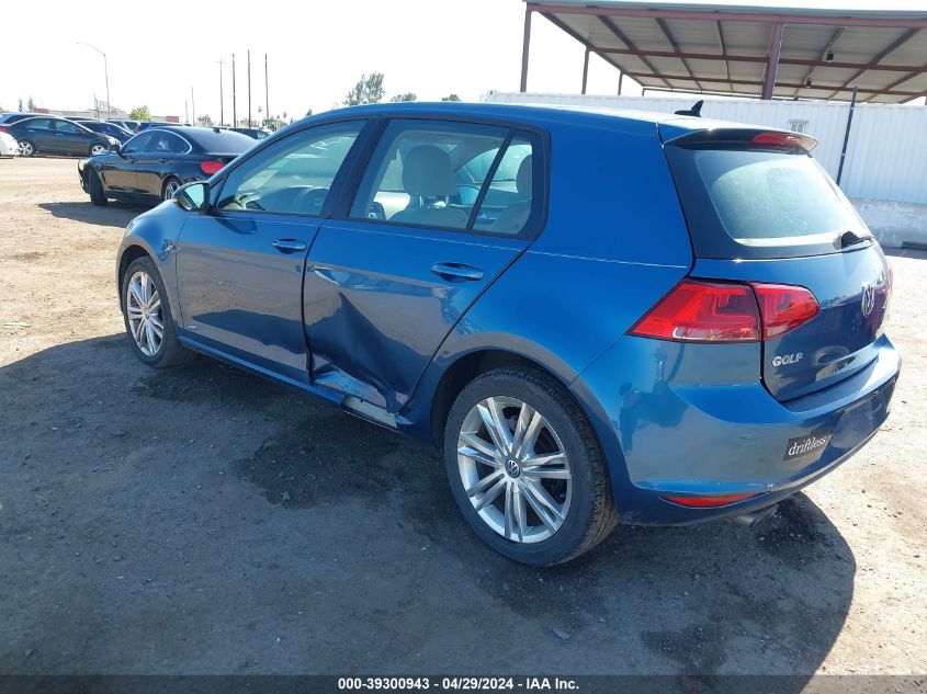 2015 Volkswagen Golf Tdi Se 4-Door VIN: 3VWRA7AU7FM089342 Lot: 39300943