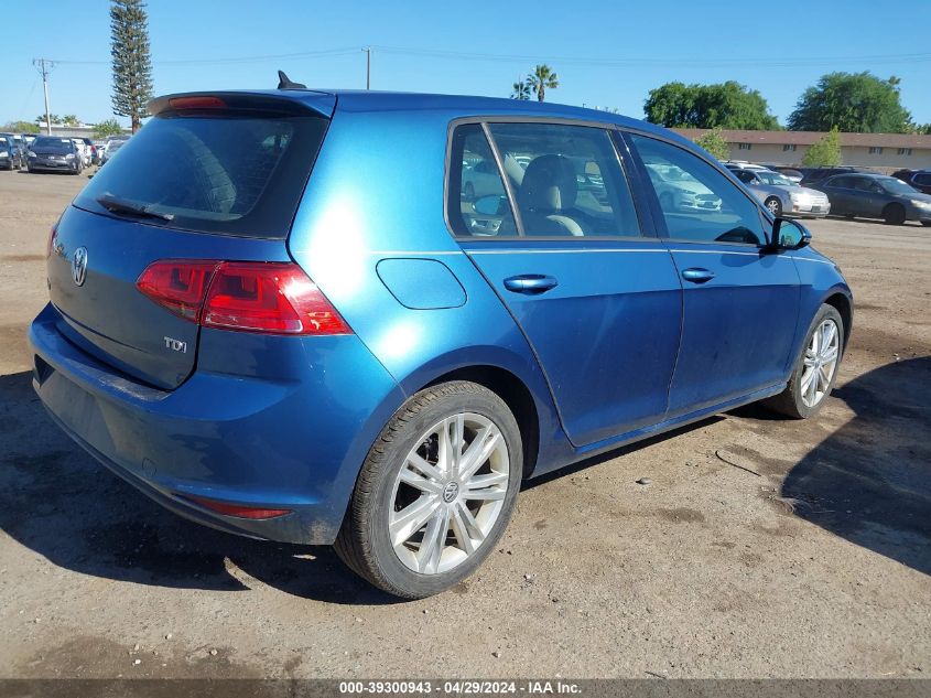 2015 Volkswagen Golf Tdi Se 4-Door VIN: 3VWRA7AU7FM089342 Lot: 39300943