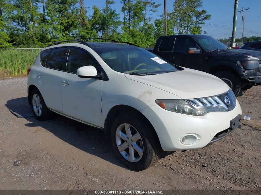 2010 Nissan Murano Sl VIN: JN8AZ1MU2AW007919 Lot: 39301113