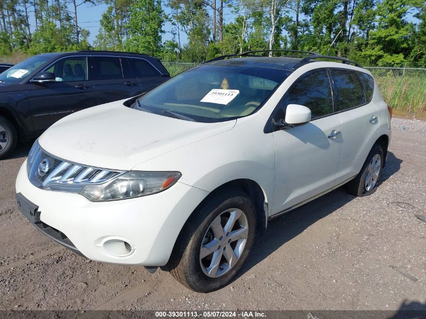 2010 Nissan Murano Sl VIN: JN8AZ1MU2AW007919 Lot: 39301113