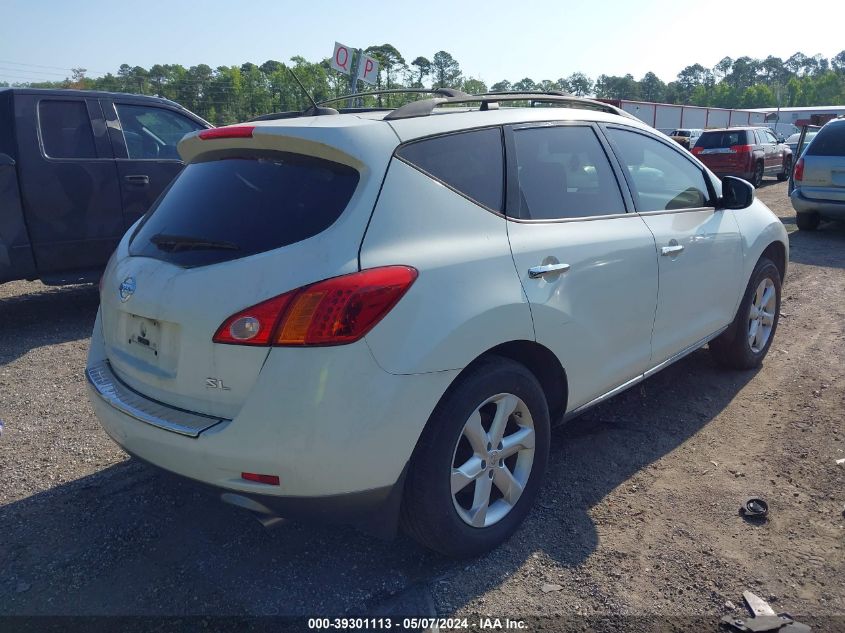 2010 Nissan Murano Sl VIN: JN8AZ1MU2AW007919 Lot: 39301113