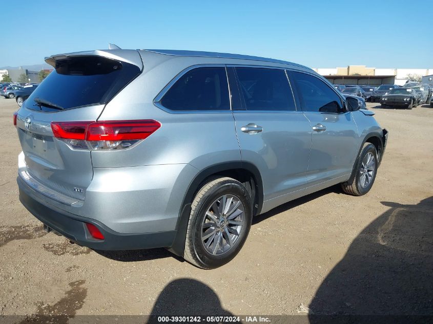 2017 Toyota Highlander Xle VIN: 5TDKZRFH2HS513355 Lot: 39301242