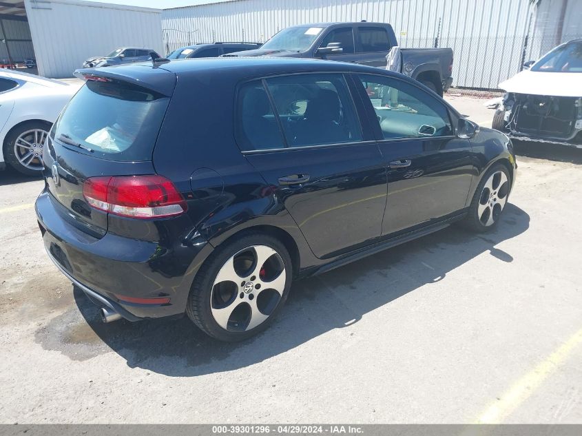 2013 Volkswagen Gti 4-Door VIN: WVWGV7AJ2DW125780 Lot: 39301296