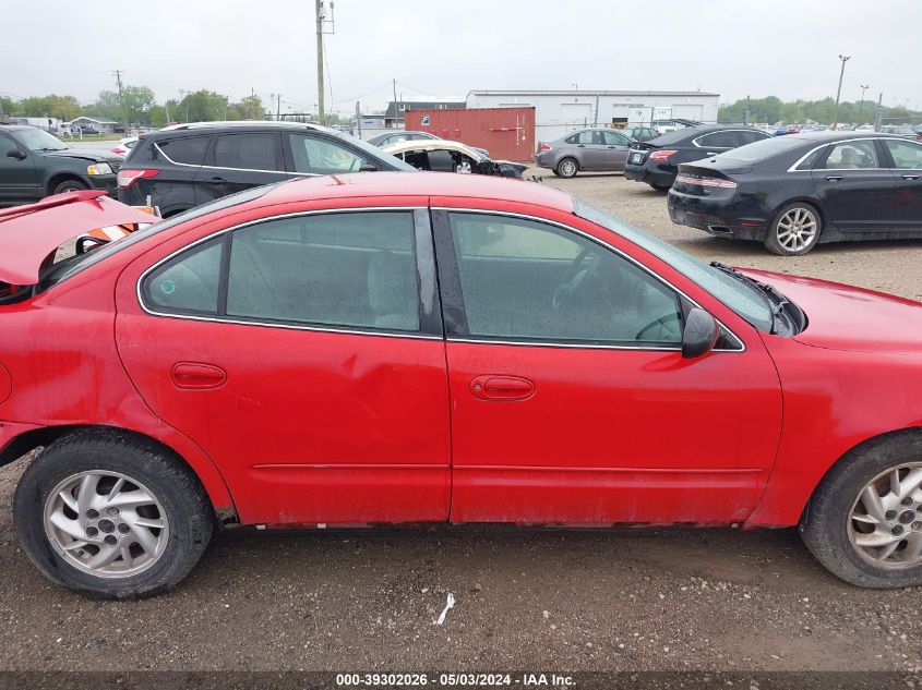 2004 Pontiac Grand Am Se1 VIN: 1G2NF52E74M520581 Lot: 39302026