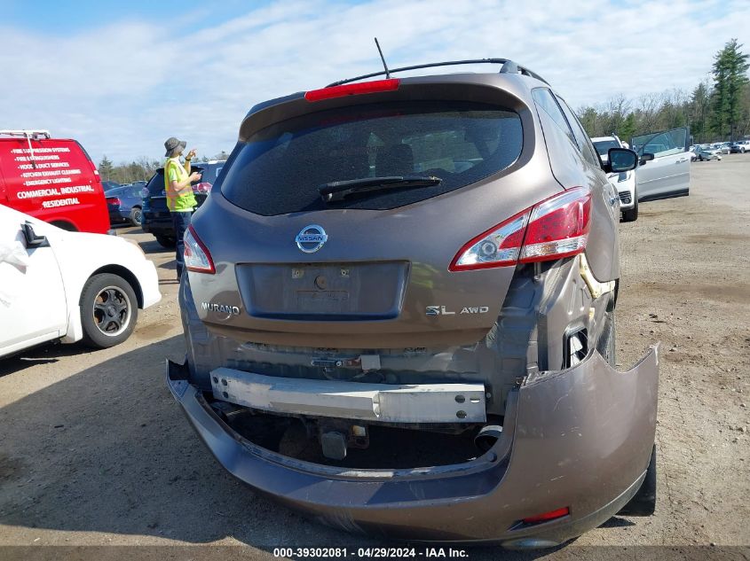 2012 Nissan Murano Sl VIN: JN8AZ1MW5CW215460 Lot: 39302081