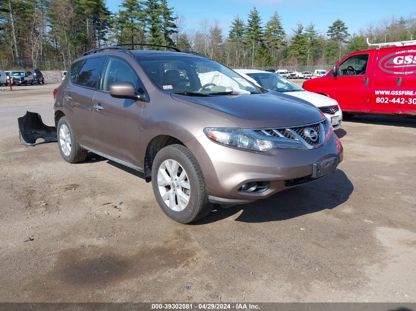 2012 Nissan Murano Sl VIN: JN8AZ1MW5CW215460 Lot: 39302081