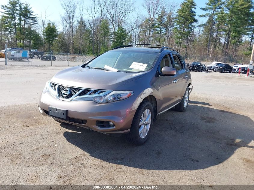 2012 Nissan Murano Sl VIN: JN8AZ1MW5CW215460 Lot: 39302081