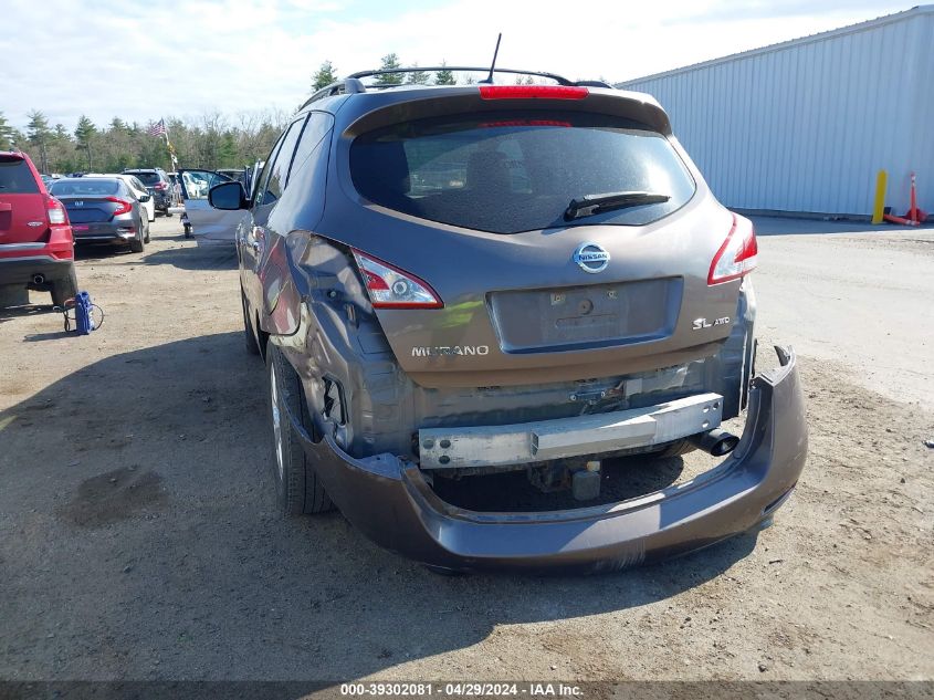 2012 Nissan Murano Sl VIN: JN8AZ1MW5CW215460 Lot: 39302081